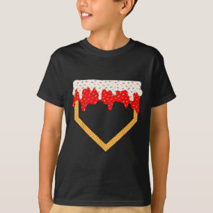 Baseball Tropfen Boys Zuhause Plate Ice Creme Spri T-Shirt