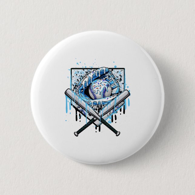 Baseball-Tropfen für Boys Ice Cream Tropfen Jugend Button (Vorderseite)