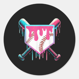 Baseball-Tropfen für Boys Ice Cream Tropfen Jugend Runder Aufkleber