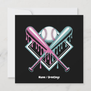 Baseball Tropfen für Boys Ice Creme Bat - Coole Ju Einladung