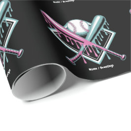 Baseball Tropfen für Boys Ice Creme Bat - Coole Ju Geschenkpapier