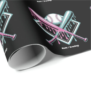 Baseball Tropfen für Boys Ice Creme Bat - Coole Ju Geschenkpapier