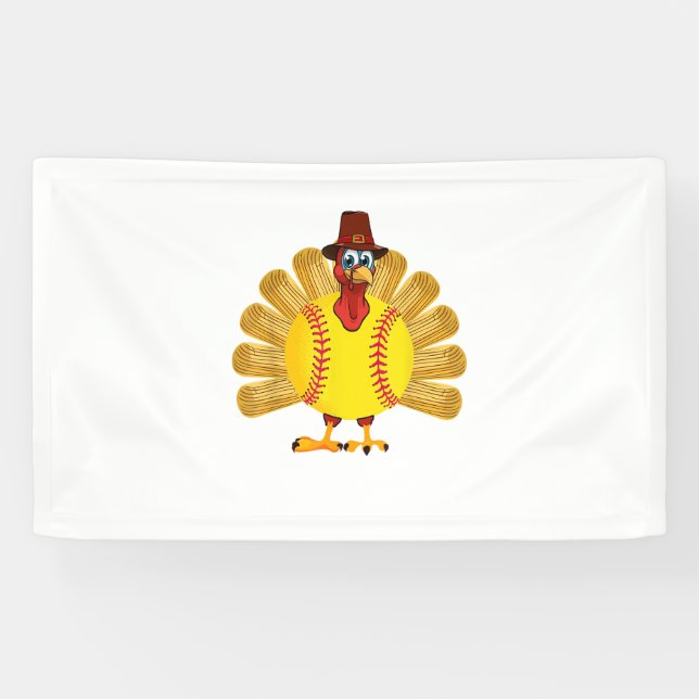 Baseball Türkei Erntedank Softball Türkei Men W Banner (Horizontal)