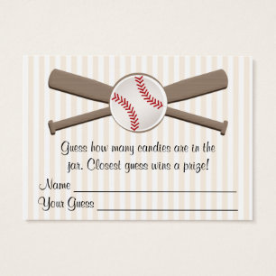 Baseball überquerte Fledermäuse Guessing Game Baby