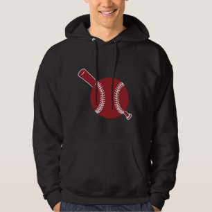 Baseball- und Bat-Symbol Hoodie