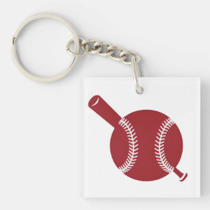 Baseball- und Bat-Symbol Schlüsselanhänger