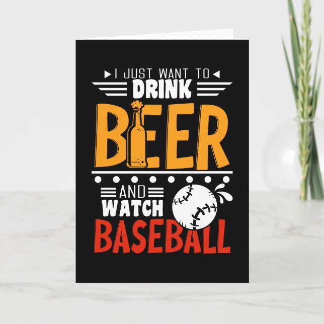 Baseball und Bier Karte (Vorderseite)