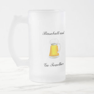Baseball und Bierstein bringen dich ins Spiel. Mattglas Bierglas