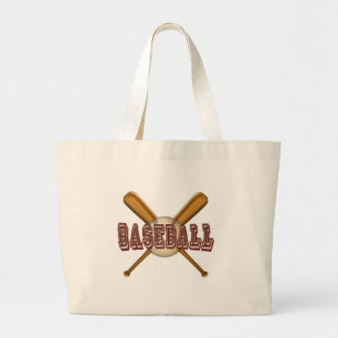 Baseball und gekreuzte Baseballschläger Jumbo Stoffbeutel