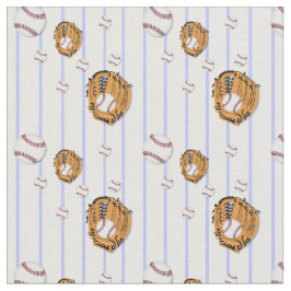 Baseball und Glove Pattern Stoff