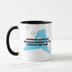Baseball und Kaffee in New York Tasse