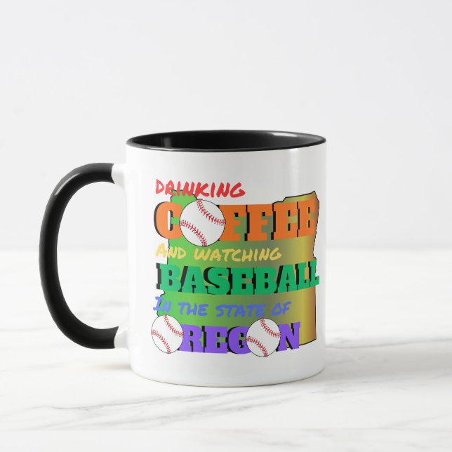 Baseball und Kaffee in Oregon  Tasse (Links)