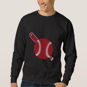 Baseball- und Schläger-Symbol Sweatshirt