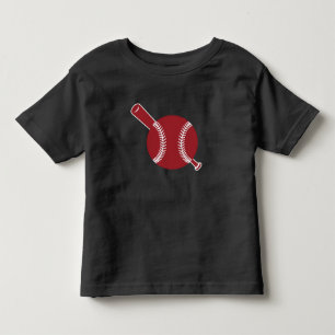 Baseball- und Schlägersymbol Kleinkind T-shirt