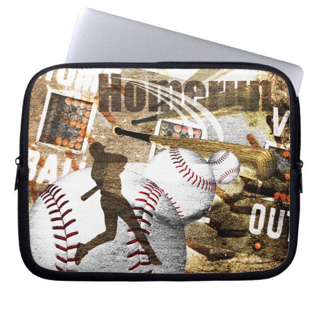 Baseball-Unterseite des 9. Laptopschutzhülle (Vorderseite)