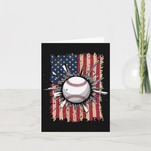 Baseball-US-Flagge Karte (Vorderseite)