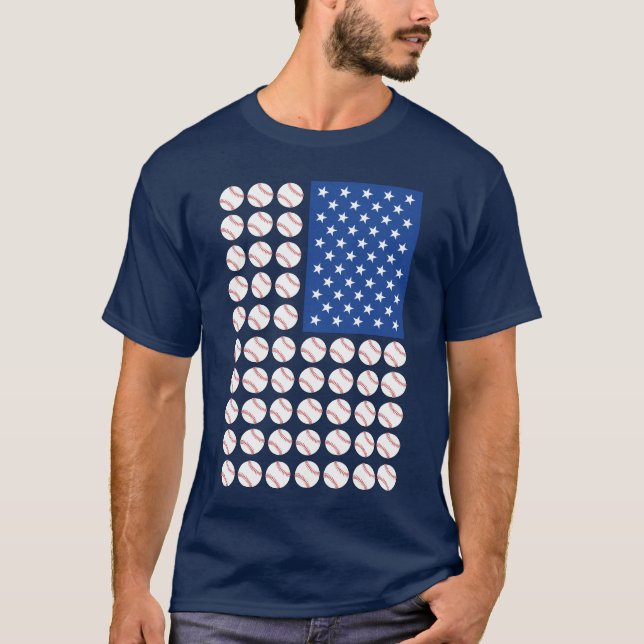 BASEBALL USA FLAG T-Shirt (Vorderseite)