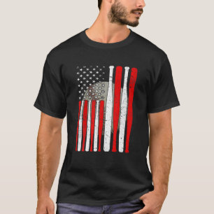 Baseball USA Flagge Amerika Vintag 4. Juli Männer T-Shirt