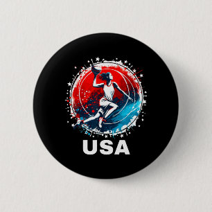 Baseball Usa Go Usa Team Button