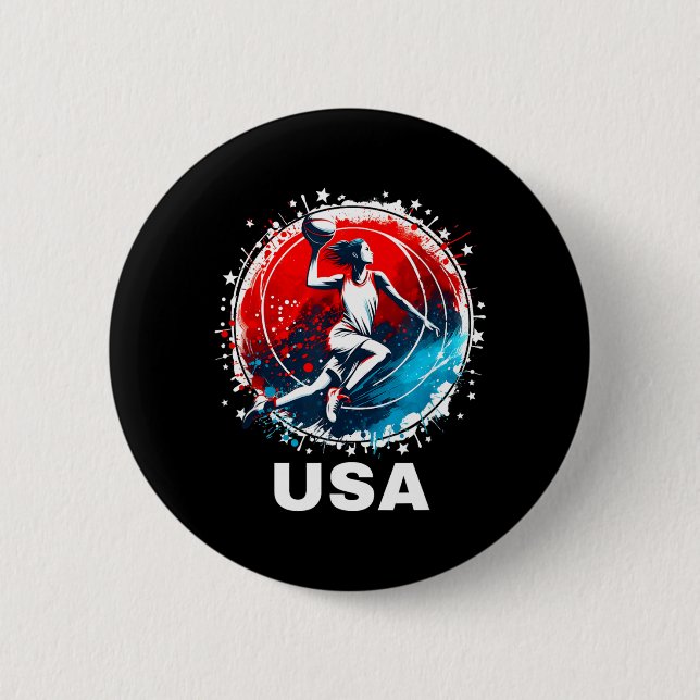 Baseball Usa Go Usa Team Button (Vorderseite)