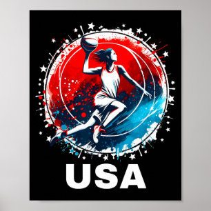 Baseball USA Go USA Team Poster