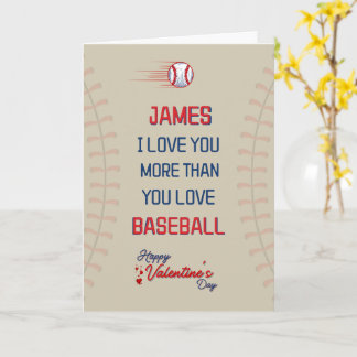 BASEBALL Valentines Carte de jour pour lui, carte