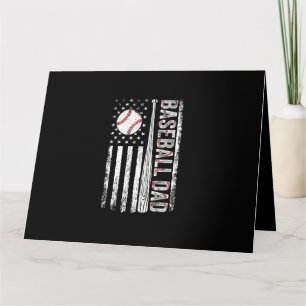 Baseball-Vater Amerikanische Flagge Patriotischer  Karte