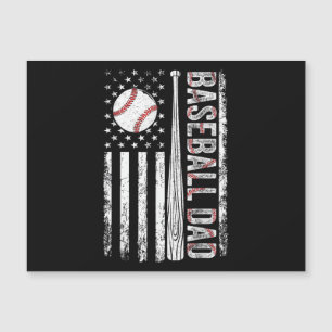 Baseball-Vater Amerikanische Flagge Patriotischer Magnetkarte