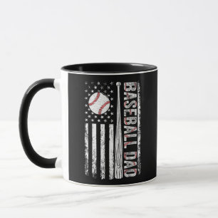 Baseball-Vater Amerikanische Flagge Patriotischer Tasse