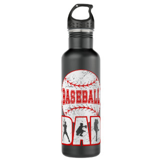 Baseball-Vater-Baseball-Spieler Edelstahlflasche