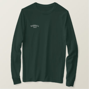 Baseball-Vater Custom Personalisiert Besticktes Langarmshirt