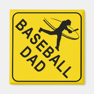 Baseball Vater Diamond Warnzeichen Magnet