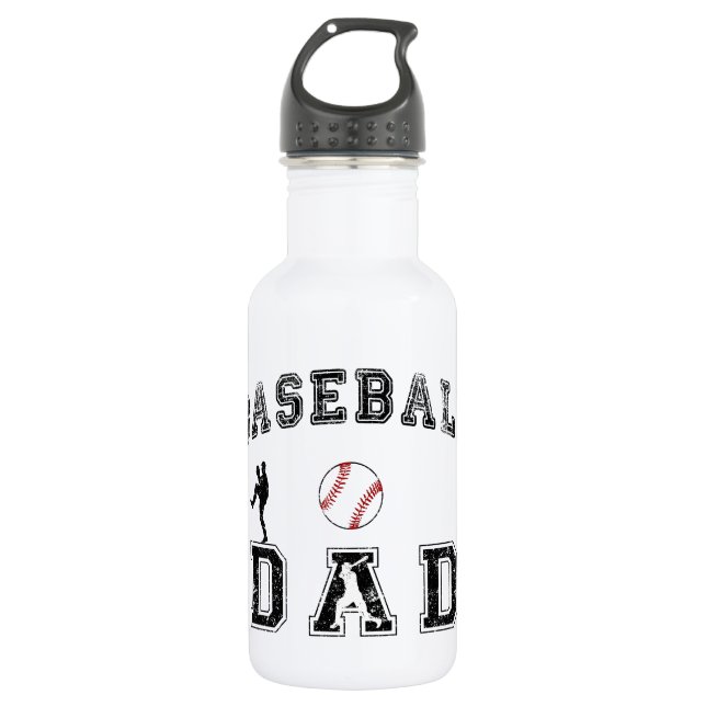 Baseball-Vater Edelstahlflasche (Vorderseite)
