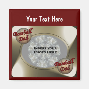 Baseball-Vater-Entwurfs-Foto Magnet