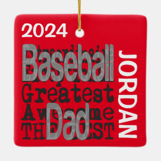 Baseball Vater Extraordinaire CUSTOM Keramikornament