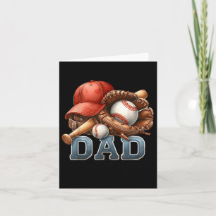 Baseball Vater Fathers Day Baseball Player Bat Fan Karte