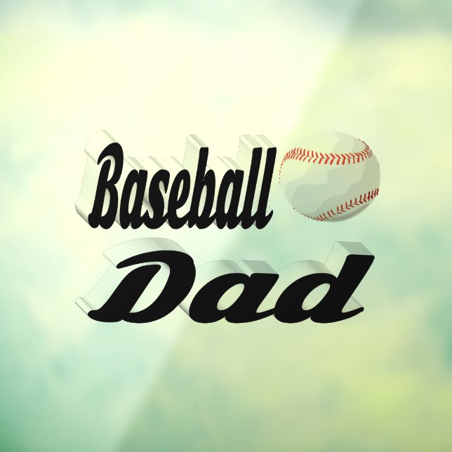 Baseball-Vater Fensteraufkleber (Blatt 3)