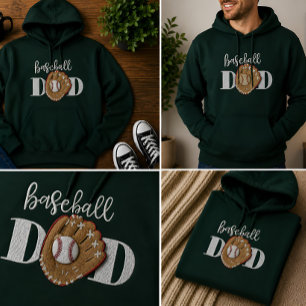 Baseball-Vater-Geschenk Bestickter Hoodie