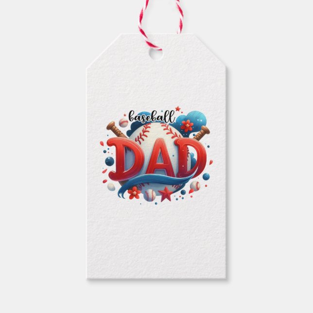 Baseball-Vater Geschenkanhänger (Vorderseite)