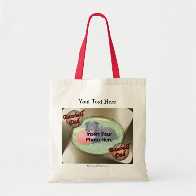 Baseball-Vater Hinzufügen der Totttasche für Ihre  Tragetasche (Vorne)