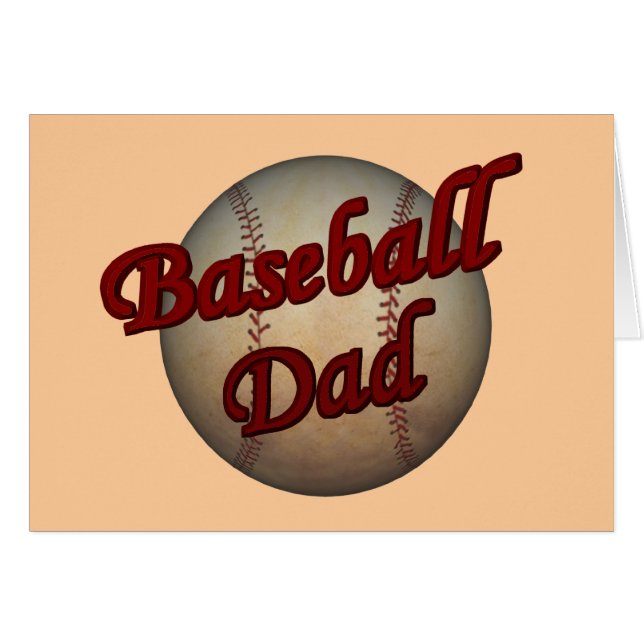 Baseball-Vater-Karte (Vorderseite (Horizontal))