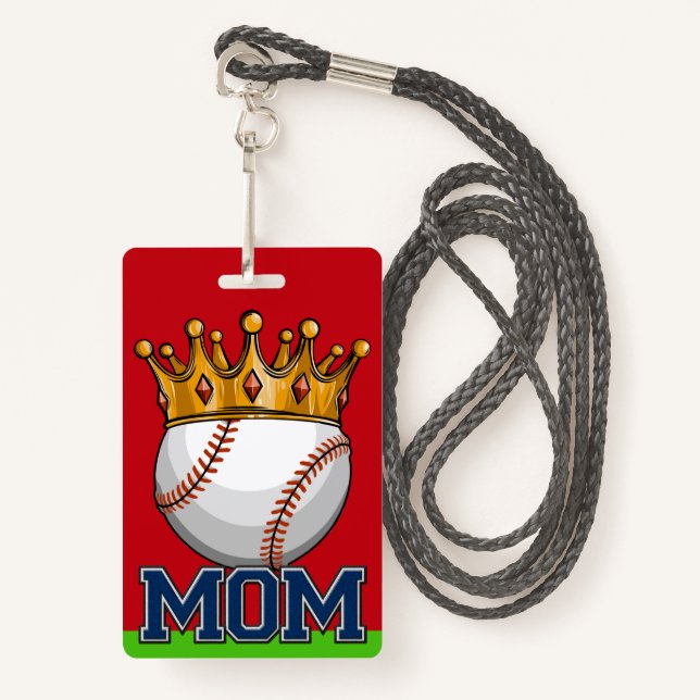 Baseball VATER Lanyard Abzeichen - Siehe Zurück Ausweis (Vorderseite mit Schlüsselband)