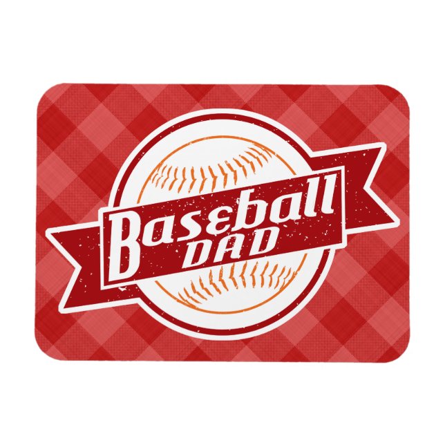 Baseball Vater Magnet (Horizontal)