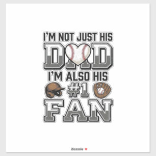 Baseball-Vater Nummer 1 Fan Vintage-Shirt-Design_1 Aufkleber