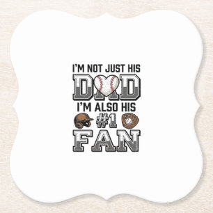 Baseball-Vater Nummer 1 Fan Vintage-Shirt-Design_1 Untersetzer
