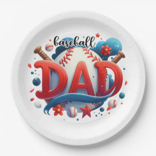 Baseball-Vater Pappteller
