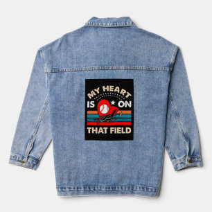 Baseball Vater Patriotische Amerikanische Flagge 2 Jeansjacke