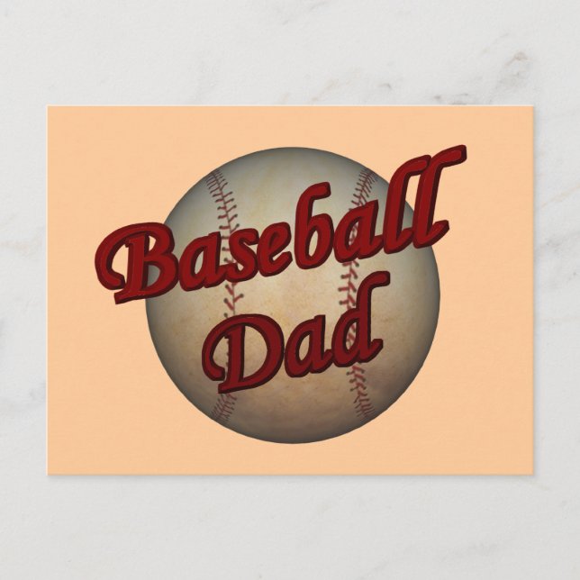 Baseball-Vater-Postkarte Postkarte (Vorderseite)