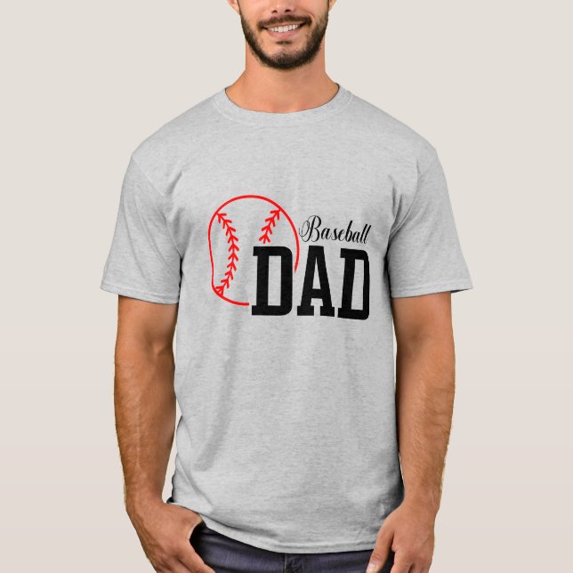 Baseball-Vater T-Shirt (Vorderseite)