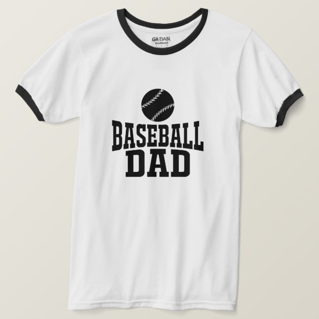 Baseball Vater T - Shirt Benutzerdefiniertes Baseb (Design vorne)